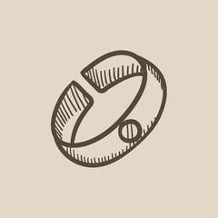 Bracelet sketch icon.