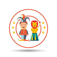 circus juggler isolated icon design