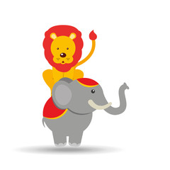 circus animal isolated icon design