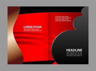 Professional bi fold business flyer template
