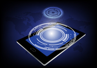 illustration of the concept of Internet technology