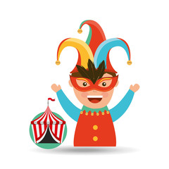 circus juggler isolated icon design