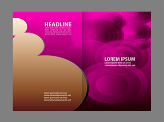 Vector empty brochure template design elements
