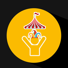 circus juggler isolated icon design