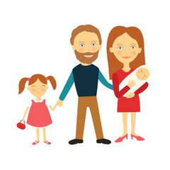 Fototapeta premium Family portrait. Happy family gesturing with cheerful smile.