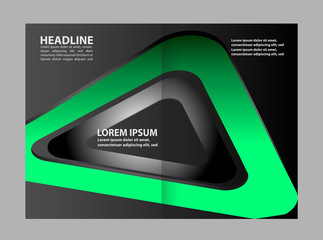 Vector modern bi-fold brochure design template background
