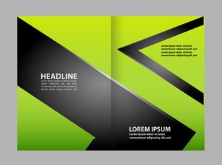 Stylish presentation of business poster, magazine cover, design layout template. Brochure or flyer
