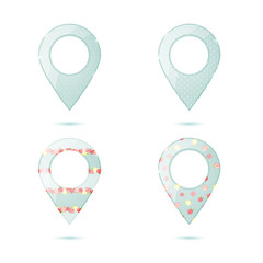 Map vector icons set