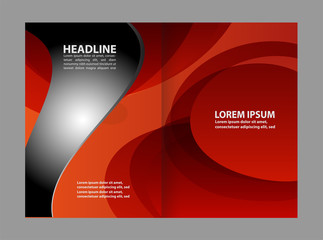 Fototapeta premium Stylish presentation of business poster, magazine cover, design layout template. Brochure or flyer 