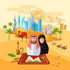 Obraz premium Muslims tradition and culture of the Arab countries 