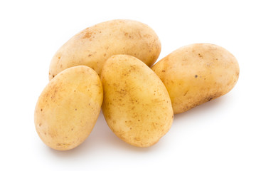 New potato isolated on white background.