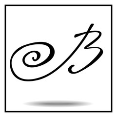 Elegant handmade alphabet