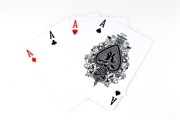 Playing cards - isolated on white background