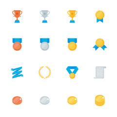 Awards vector icons set