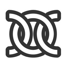 Chain icon. Flat logo of chain. Chain element.