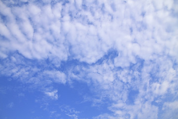 Blue sky with cloud closeup