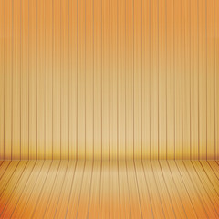 Brown wood floor with wood background empty room with space vect