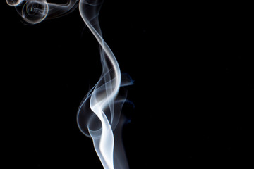 smoke on black