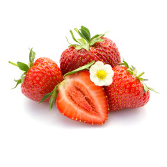 Ripe red strawberries