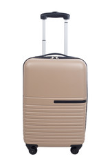 Suitcase luggage brown isolated on white background.