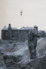 Obraz premium Bronze model of the castle