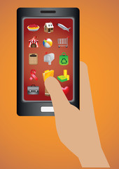 Smart Phone Software Applications Icon Vector Illustration
