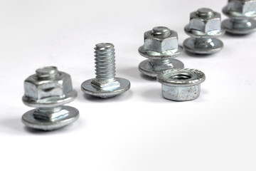 Bolts on white