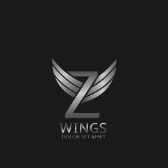 Wings Z letter logo