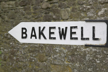 Street Sign in Bakewell; Peak District; England
