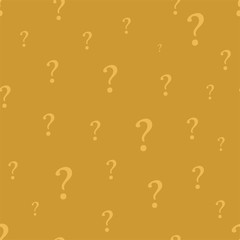 Dark background with light golden question marks