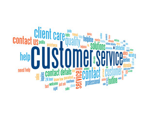 CUSTOMER SERVICE Vector Tag Cloud