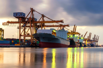 Industrial Port in morning