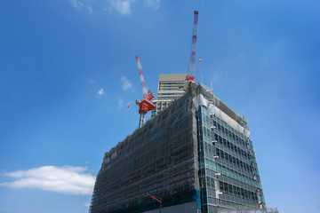 ビル建設現場
