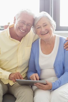 Senior Couple Using A Tablet