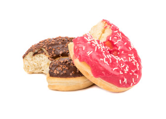 Chocolate and pink donut