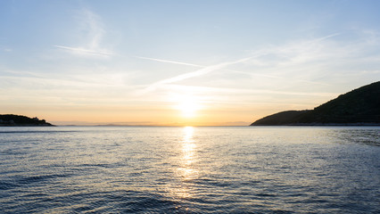 sunrise. sunset  at sea. wallpaper