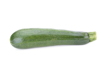 green zucchini vegetables isolated on white