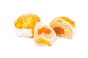 Traditional Chinese cake dessert isolated on white