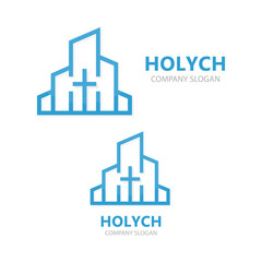 Fototapeta premium Vector church logo design.