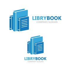 Books vector logo design template