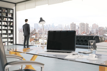 Businessman in office