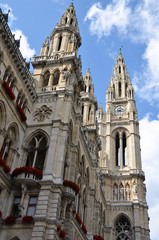 Fototapeta premium Tours du Rathaus (mairie) Vienne, Autriche