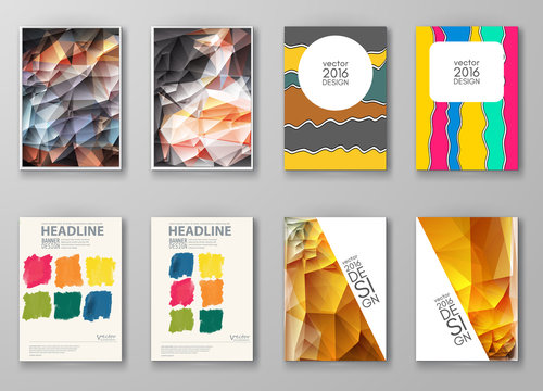 Brochure with Multicolored Backgrounds.