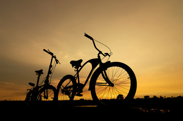 Naklejka premium Silhouette bike