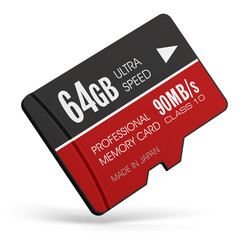 High speed 64GB flash memory cards