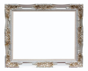 Vintage picture frame isolated on white background