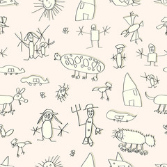 pattern, doodle, child, imitation, child's drawing, background