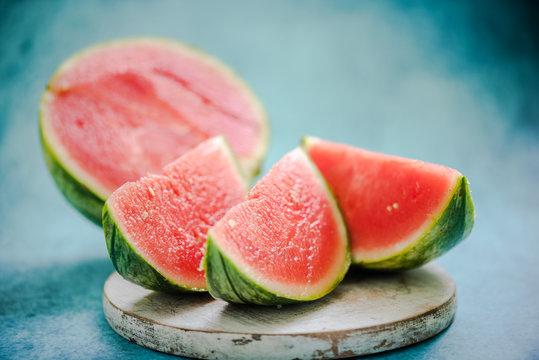 sliced ripe watermelon