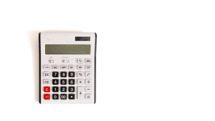 isolated calculator on white