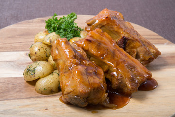 Fried pork ribs